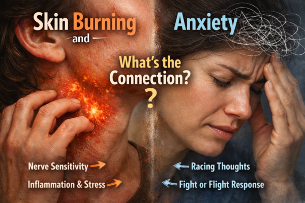 A close-up of a person’s Skin Burning and Anxiety: What’s the Connection? (2026 Guide)