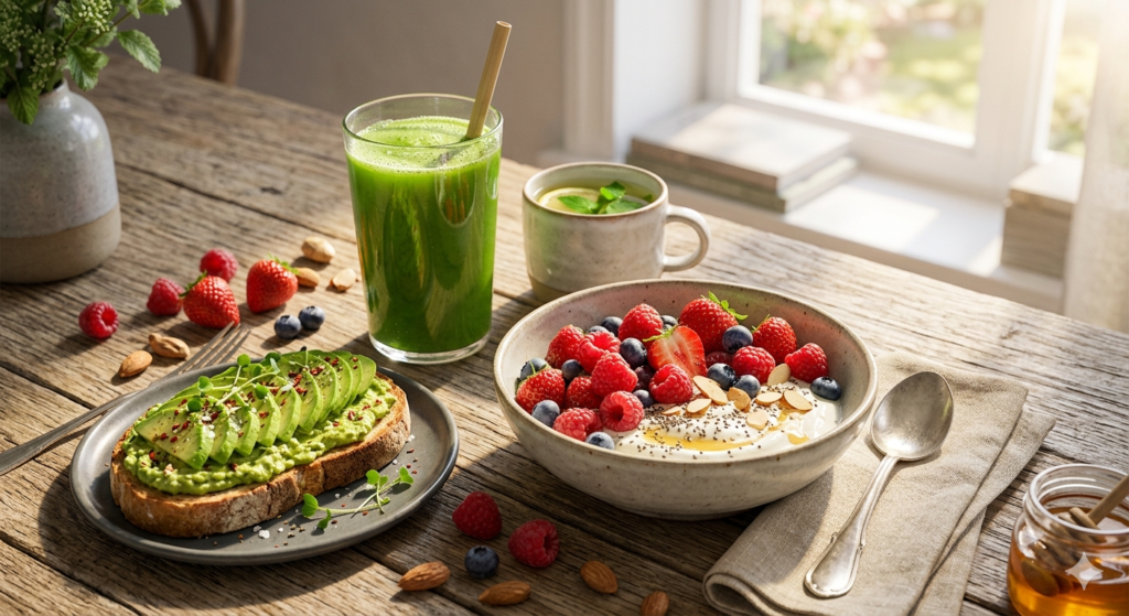 a very healthy skin-boosting breakfast