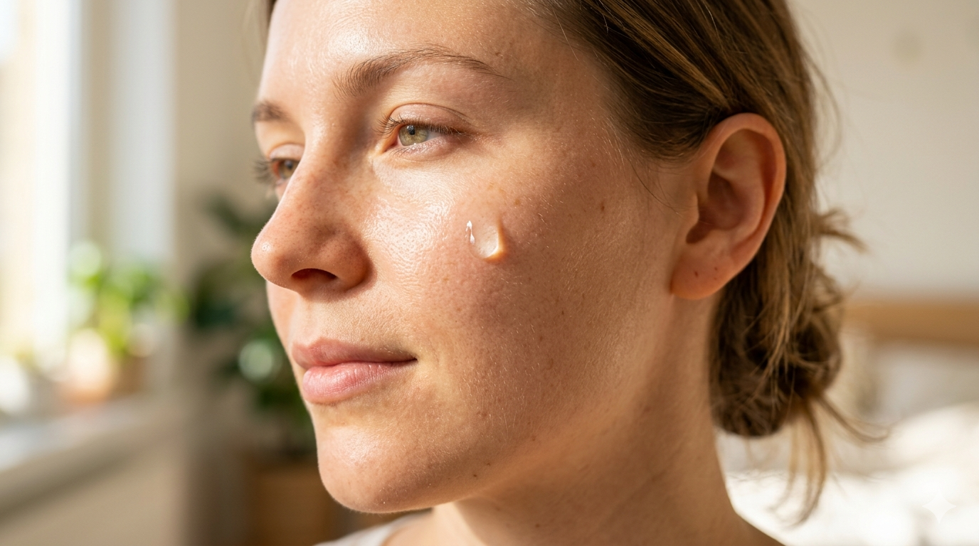 place the drop on face. Thus, use bright morning sun light