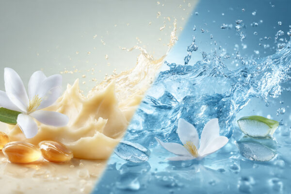 Differences between dry skin needing oil and dehydrated skin needing water