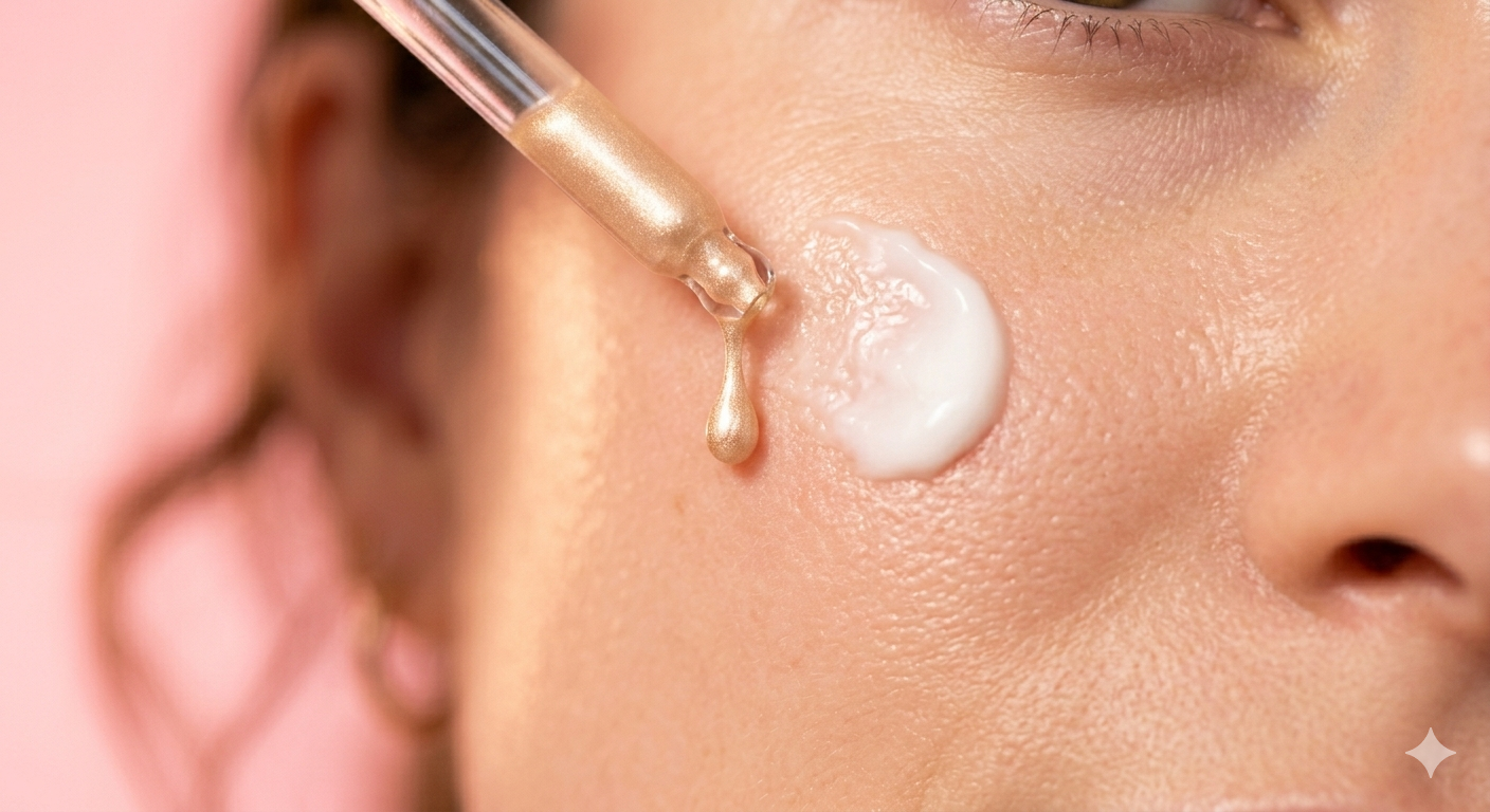 female cheek with a soft, pure radiant glow